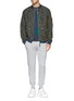 Figure View - Click To Enlarge - MONCLER - Drawstring cotton French terry sweatpants