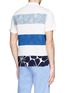 Back View - Click To Enlarge - MONCLER - 'Maglia' floral stripe polo shirt