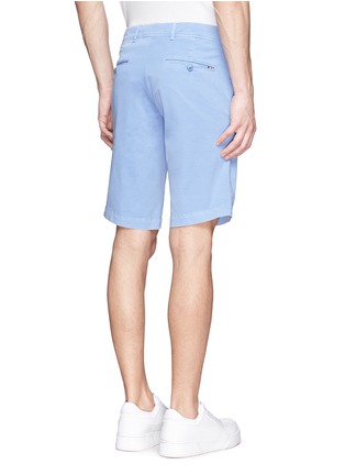 Back View - Click To Enlarge - MONCLER - 'Pantalone' garment dye cotton shorts