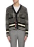 Main View - Click To Enlarge - THOM BROWNE  - Houndstooth intarsia Shetland wool cardigan