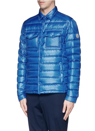 Front View - Click To Enlarge - MONCLER - 'Gregoire' light down shirt jacket