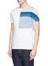 Front View - Click To Enlarge - MONCLER - 'Maglia' mix pattern panel cotton T-shirt