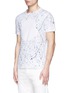 Front View - Click To Enlarge - MONCLER - 'Maglia' paint splatter cotton T-shirt