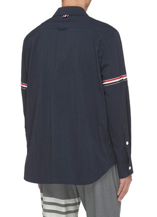 Back View - Click To Enlarge - THOM BROWNE  - SNAP FRONT GROSGRAIN ARMBAND SHIRT JACKET