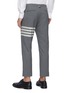 THOM BROWNE - Four Bar Stripe Low Waist Wool Suiting Pants