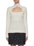 Main View - Click To Enlarge - GANNI - Cut-out chest Alpaca knit blouse