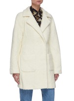 ganni boucle wool wrap coat