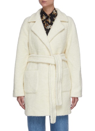 Main View - Click To Enlarge - GANNI - Boucle wool wrap coat