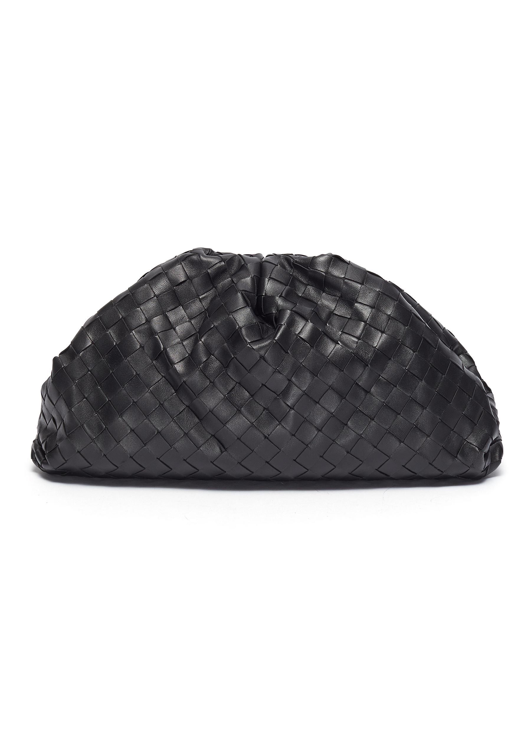 ’THE POUCH’ WOVEN LEATHER CLUTCH