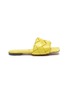 Main View - Click To Enlarge - BOTTEGA VENETA - 'Lido' Intrecciato leather square toe slides