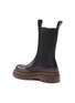  - BOTTEGA VENETA - Wavy contrast rubber sole leather chelsea boots