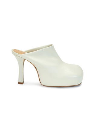 Main View - Click To Enlarge - BOTTEGA VENETA - LAMBSKIN LEATHER PLATFORM MULES