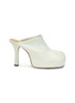 Main View - Click To Enlarge - BOTTEGA VENETA - LAMBSKIN LEATHER PLATFORM MULES