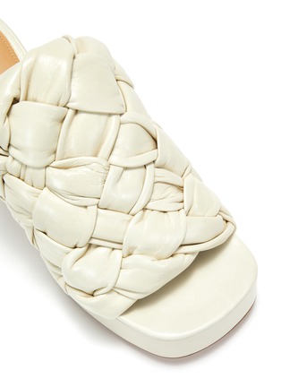 Detail View - Click To Enlarge - BOTTEGA VENETA - Intrecciato leather square toe sandals