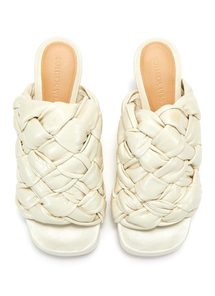 Figure View - Click To Enlarge - BOTTEGA VENETA - Intrecciato leather square toe sandals