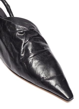 Detail View - Click To Enlarge - BOTTEGA VENETA - Patent leather pointed toe skimmer flats