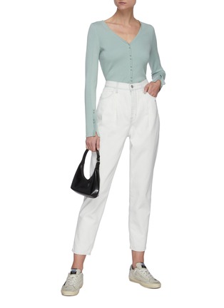 Figure View - Click To Enlarge - J BRAND - Pleat front crop jeans