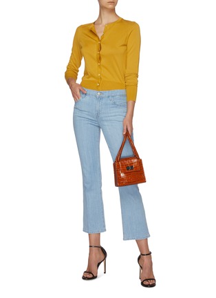 Figure View - Click To Enlarge - J BRAND - 'Selena' mid rise crop boot cut jeans