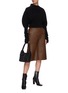 Figure View - Click To Enlarge - LOW CLASSIC - Asymmetric neck ribbed sweater