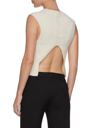 Back View - Click To Enlarge - LOW CLASSIC - Cropped cable vest