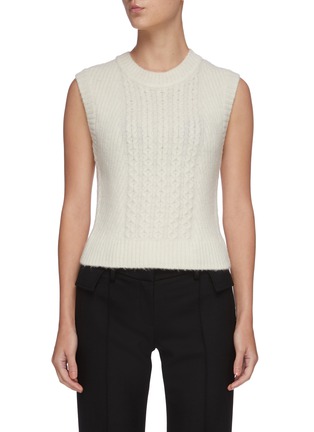 Main View - Click To Enlarge - LOW CLASSIC - Cropped cable vest