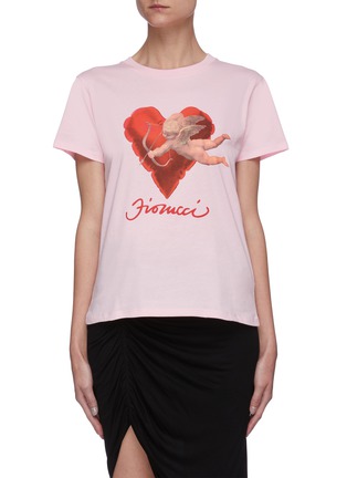 Main View - Click To Enlarge - FIORUCCI - Heart cherub graphic print T-shirt