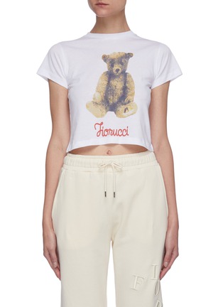 Main View - Click To Enlarge - FIORUCCI - Archive teddy bear print crop T-shirt
