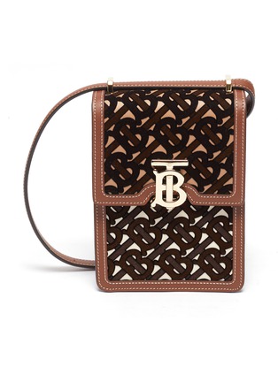 Main View - Click To Enlarge - BURBERRY - 'Robyn' monogram print leather crossbody bag