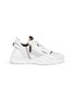 Main View - Click To Enlarge - FENDI - Flow' Deconstructed Side Zip Leather Sneakers