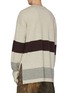 Back View - Click To Enlarge - ZIGGY CHEN - Raw edge colourblock cashmere knit sweater