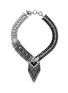 Main View - Click To Enlarge - IOSSELLIANI - Deco cheetah crystal fringe necklace