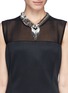 Figure View - Click To Enlarge - IOSSELLIANI - Deco cheetah crystal fringe necklace
