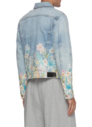Back View - Click To Enlarge - AMIRI - Floral print denim jacket