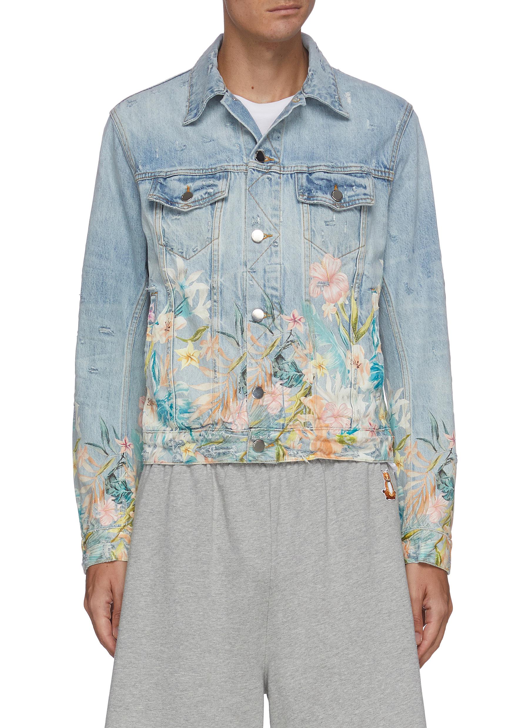 floral denim jacket