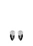 Main View - Click To Enlarge - IOSSELLIANI - Perforated cheetah head crystal stud earrings