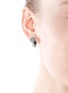 Figure View - Click To Enlarge - IOSSELLIANI - Perforated cheetah head crystal stud earrings