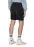 Back View - Click To Enlarge - AMIRI - Thrasher' dark wash colour patch distressed denim shorts