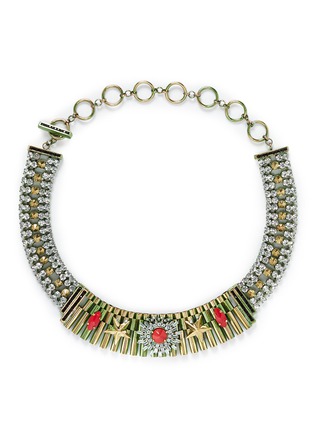 Main View - Click To Enlarge - IOSSELLIANI - Star crystal metal plastron collar necklace