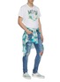 Figure View - Click To Enlarge - AMIRI - Hawaiian patch distressed skinny jeans
