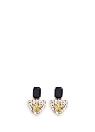 Main View - Click To Enlarge - IOSSELLIANI - Crystal star badge earrings