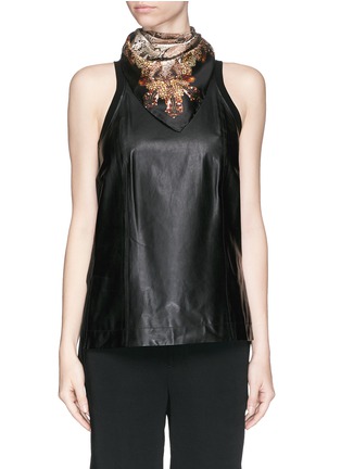 Figure View - Click To Enlarge - GIVENCHY - Python print silk satin scarf
