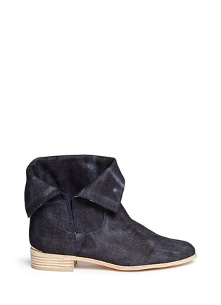 Main View - Click To Enlarge - STUART WEITZMAN - 'Noslouch' denim ankle boots
