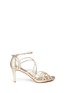 Main View - Click To Enlarge - STUART WEITZMAN - 'Sidewinder' foil nappa leather sandals