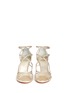Figure View - Click To Enlarge - STUART WEITZMAN - 'Sidewinder' foil nappa leather sandals