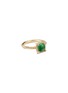 DAVID YURMAN - Petite Chatelaine' diamond jadeite 18k gold bezel ring