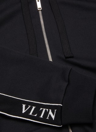  - VALENTINO GARAVANI - Logo motif stripe sleeve hooded jacket