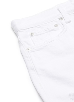  - RAG & BONE - 'Maya' white wash distressed denim shorts