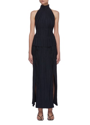Main View - Click To Enlarge - DION LEE - Tiered plissee sleeveless top