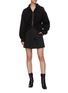 Figure View - Click To Enlarge - DION LEE - Chain gathered front hoodie