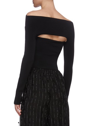 Back View - Click To Enlarge - DION LEE - Layered cutout rib knit top